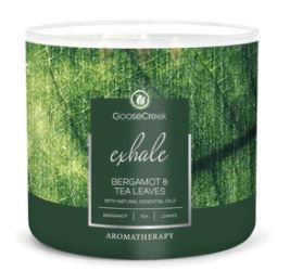 Goose Creek Bergamot & Tea Leaves / Exhale Aromatherapy Candles